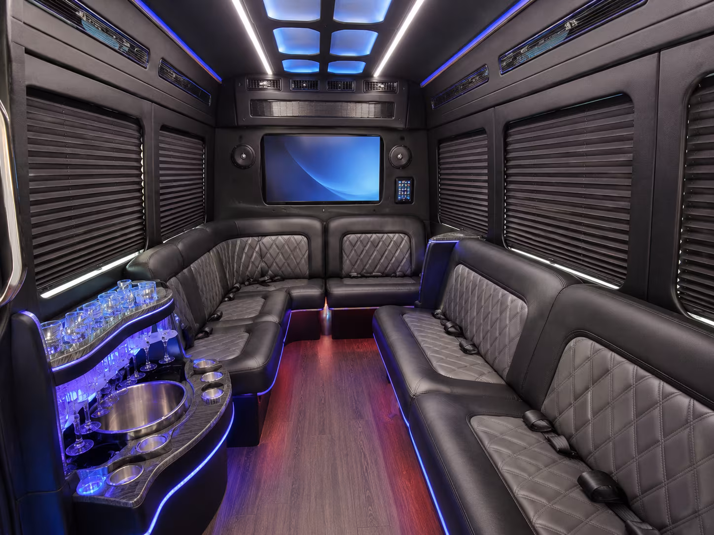 westminster party bus interior
